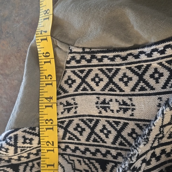 Natural Reflections Olive and Black Patterned Jacket - Picture 7 of 10